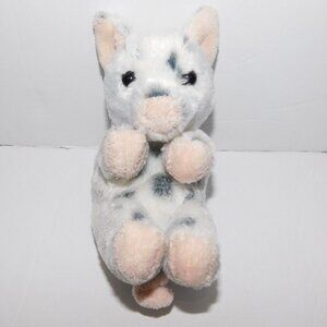Douglas Cuddle Toy lil Handful Baby White Gray Spotted Pig 6.5" Plush Stuffed